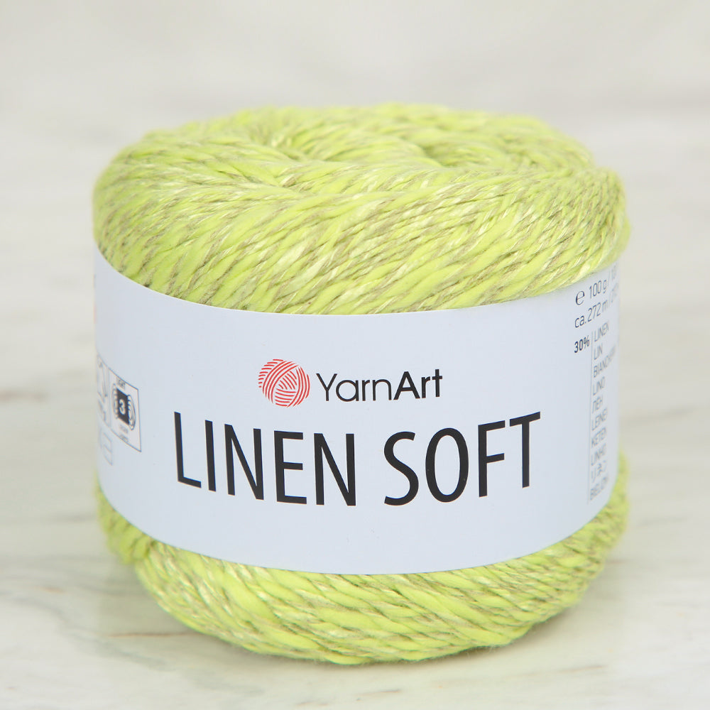 YarnArt Linen Soft Yeşil El Örgü İpi - 7311